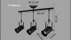 Foco de Techo LED Industrial de Hierro con Ángulo Ajustable