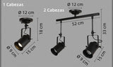 Foco de Techo LED Industrial de Hierro con Ángulo Ajustable