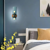 Aplique de pared de diseño moderno LED de vidrio para mesita de noche