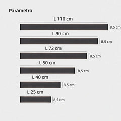 Aplique de pared largo moderno LED de metal para salón