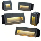 Aplique empotrable exterior moderno de metal con LED sensor de movimiento IP65 para escaleras
