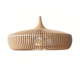 Lámpara colgante de madera estilo nórdico regulable en altura para comedor