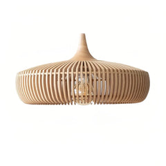 Lámpara colgante de madera estilo nórdico regulable en altura para comedor