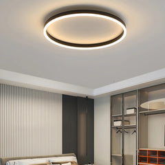 Plafón circular de techo minimalista LED con luz suave para dormitorio