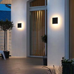 Aplique exterior cuadrado LED moderno IP65 para porche