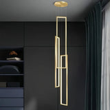 Lampara colgante para escalera rectangular LED moderna