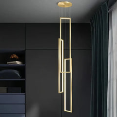 Lampara colgante para escalera rectangular LED moderna
