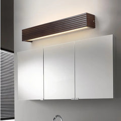 Aplique baño de madera LED rectangular para espejo moderno
