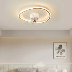 Ventilador de techo con luz de madera nórdico LED DC silencioso para dormitorio