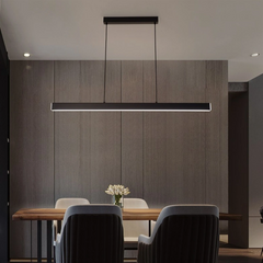 Lámpara Lineal Colgante Moderna Regulable en Altura de Metal para Comedor