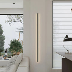Aplique de pared lineal LED minimalista de metal para salón