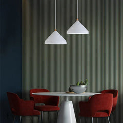 Luz colgante de comedor de sombra en forma de cono negro Luz