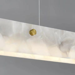 Lámpara colgante de mármol moderna y alargada con LED regulable para comedor