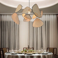 Lámpara Colgante de Mimbre Estilo Wabi Sabi Hecha a Mano