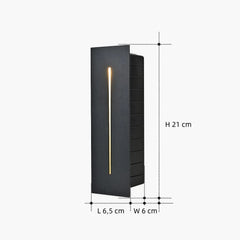 Aplique exterior empotrado LED IP65 rectangular moderno para zonas de paso