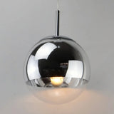 Lámpara colgante con globo de vidrio electrochapado LED para comedor