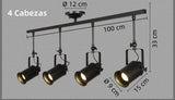 Foco de Techo LED Industrial de Hierro con Ángulo Ajustable