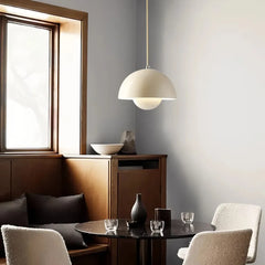 Lampara colgante tipo campana de metal diseño moderno regulable en altura para comedor