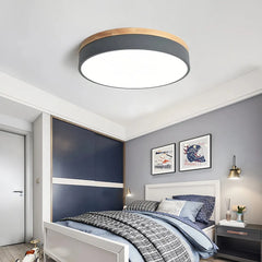 Plafón redondo de techo nórdico regulable de metal para dormitorio