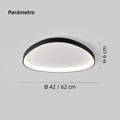 Plafón triangular moderno con LED de luz suave para dormitorio