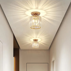 Lámpara de techo para pasillo moderna de cristal con LED