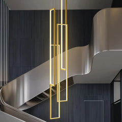 Lampara colgante para escalera rectangular LED moderna
