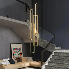 Lampara colgante para escalera rectangular LED moderna