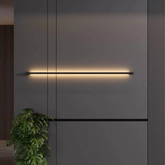 Aplique de Pared LED Lineal de Diseño Minimalista en Negro