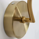 Aplique globo de vidrio moderno con base metálica para dormitorio