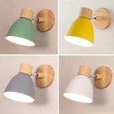 Aplique de lectura LED orientable en tonos macaron para mesita de noche