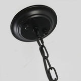 Lámpara colgante industrial vintage negra de metal con esfera para comedor