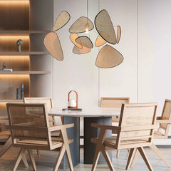 Lámpara Colgante de Mimbre Estilo Wabi Sabi Hecha a Mano