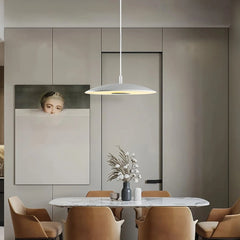 Lámpara colgante moderna LED regulable tipo plato para comedor
