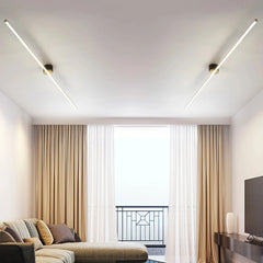 Lámpara de techo lineal moderna de metal LED para salón