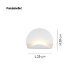 Aplique de pared blanco LED redondo y curvado de diseño moderno para dormitorio