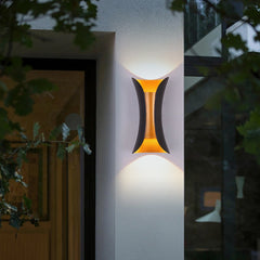 Aplique exterior bidireccional LED de metal diseño moderno para porche