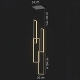 Lampara colgante para escalera rectangular LED moderna