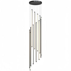 Lampara colgante para escaleras larga LED regulable diseño moderno