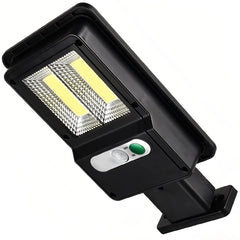 Foco solar moderno negro con sensor de movimiento LED IP65 para exterior
