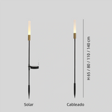 Luces solares para jardín LED IP65 modernas tipo caña