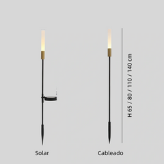 Luces solares para jardín LED IP65 modernas tipo caña
