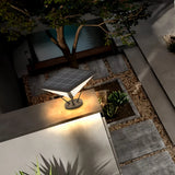 Sobremuro solar exterior LED IP65 de diseño geométrico para jardín