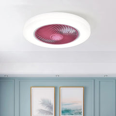 Ventilador de techo silencioso sin aspas con luz LED regulable para dormitorio