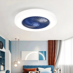 Ventilador de techo silencioso sin aspas con luz LED regulable para dormitorio
