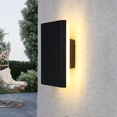 Aplique exterior cuadrado LED moderno IP65 para porche