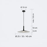 Lámpara colgante plato LED moderna regulable en altura para comedor