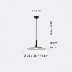 Lámpara colgante LED en forma de plato regulable en altura de estilo nórdico para comedor