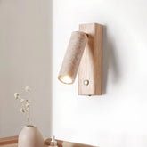 Aplique de pared de travertino cilíndrico moderno tipo foco