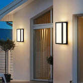 Aplique de Pared Exterior Moderno con Sensor Movimiento Negro