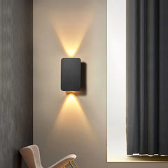 Aplique de pared bidireccional LED rectangular moderno para salón